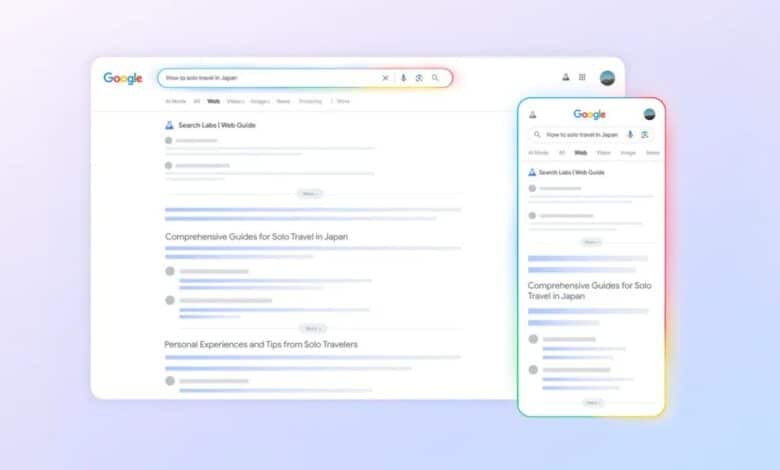 Google Web Guide experimental