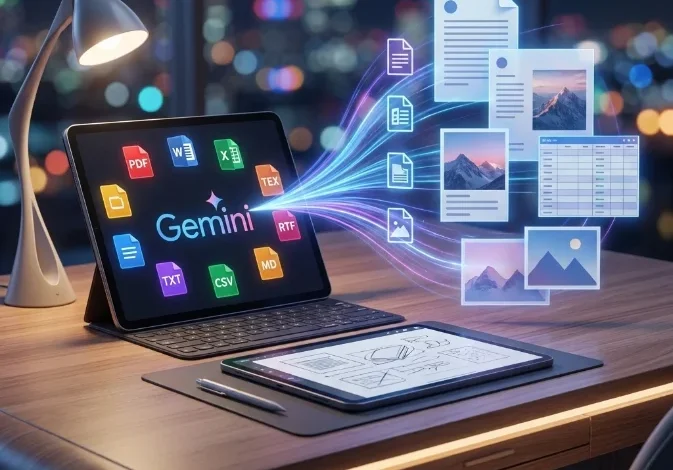 Gemini يقوم بإنشاء الملفات وتغيير تجربة العمل باستخدام الذكاء الاصطناعي